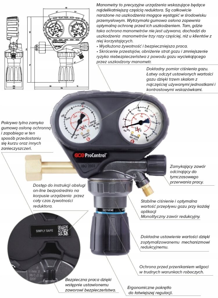 Reduktor ProControl Ar/CO2 200/24L GCE
